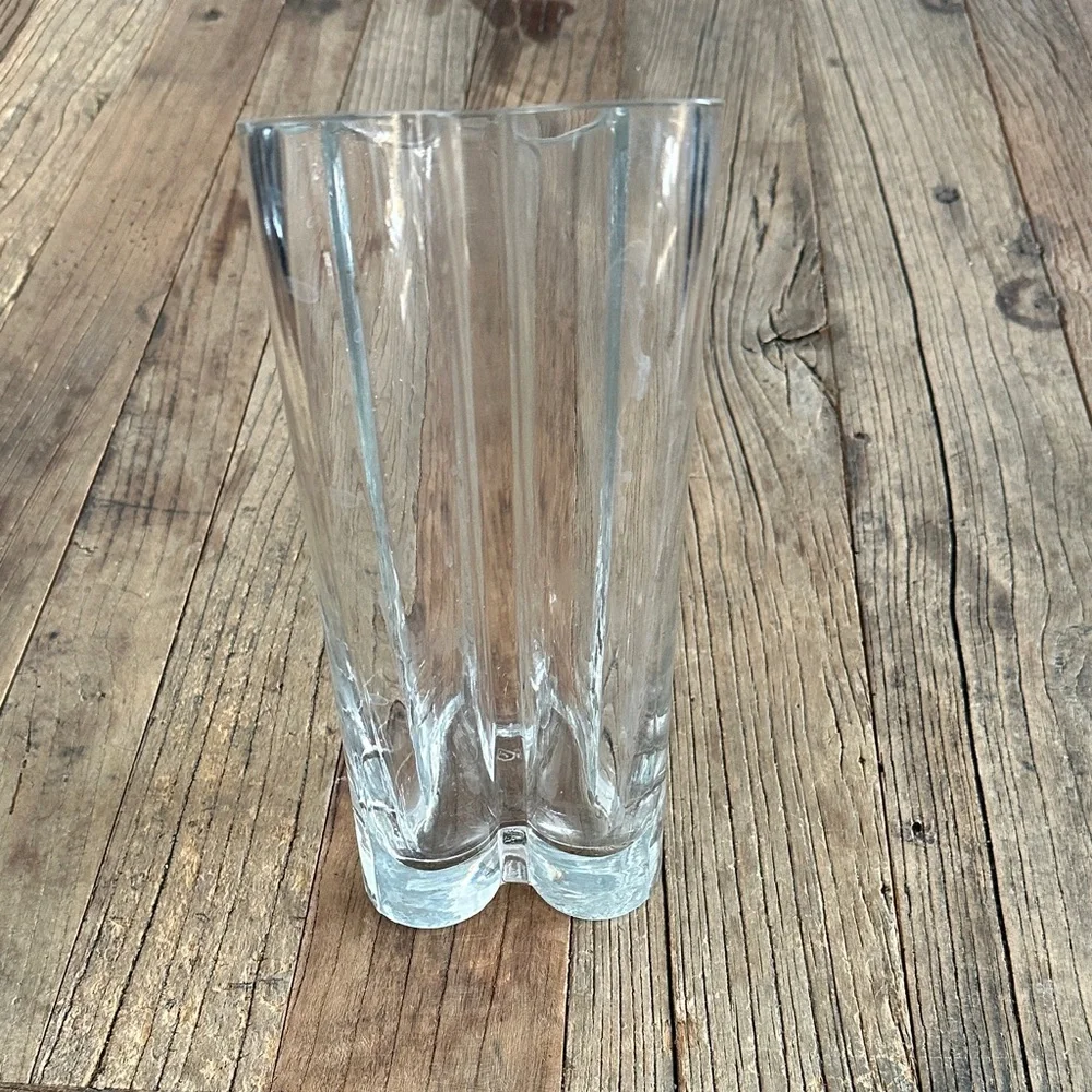 Vintage Disney Mickey Mouse silloutte 12” Crystal Glass Vase